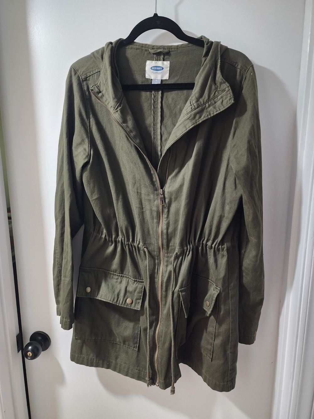 Old Navy Olive Green Hooded Utility Jacket - Picture 5 of 5